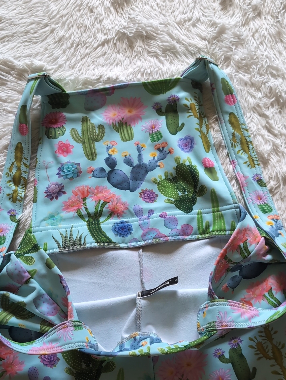 Blackmilk Crazy Plant Lady Cactus Print Short Overall Pinafore Romper XL - Picture 7 of 12